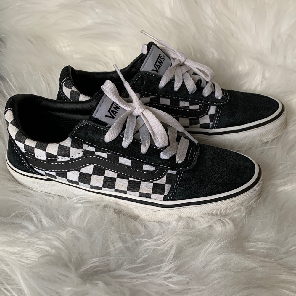Vans Black and White Checkered Kids Sneakers